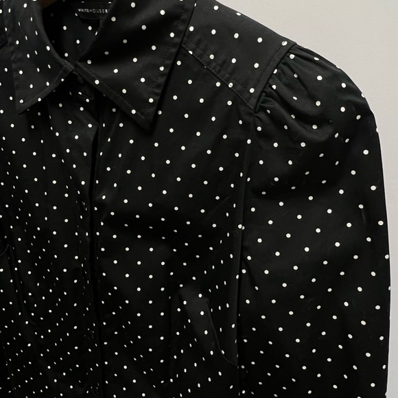 WHBM polka dot dotted shirt dress, 0 - Picture 14 of 16